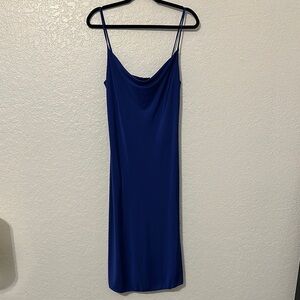 Elegant Blue Slip Dress